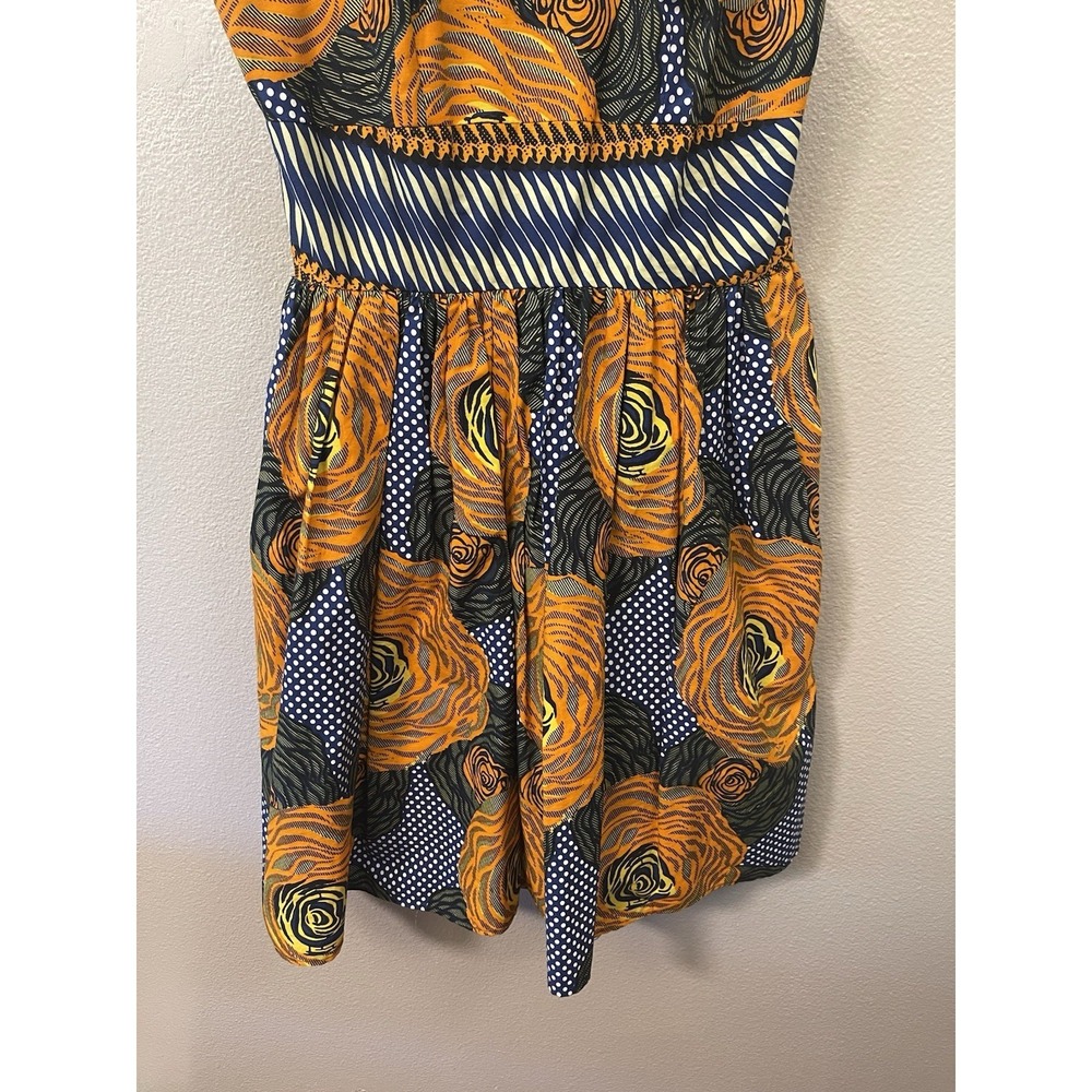 Anthropologie Mille Collines Moonrise Cotton Dress Abstract Maximalist Sz 6 EUC - Picture 5 of 12